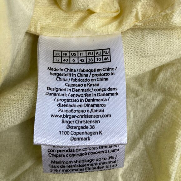 Rotate Birger Christensen Leeds Skirt Womens 6 Yellow Snake Faux Leather Rocker - Picture 9 of 11